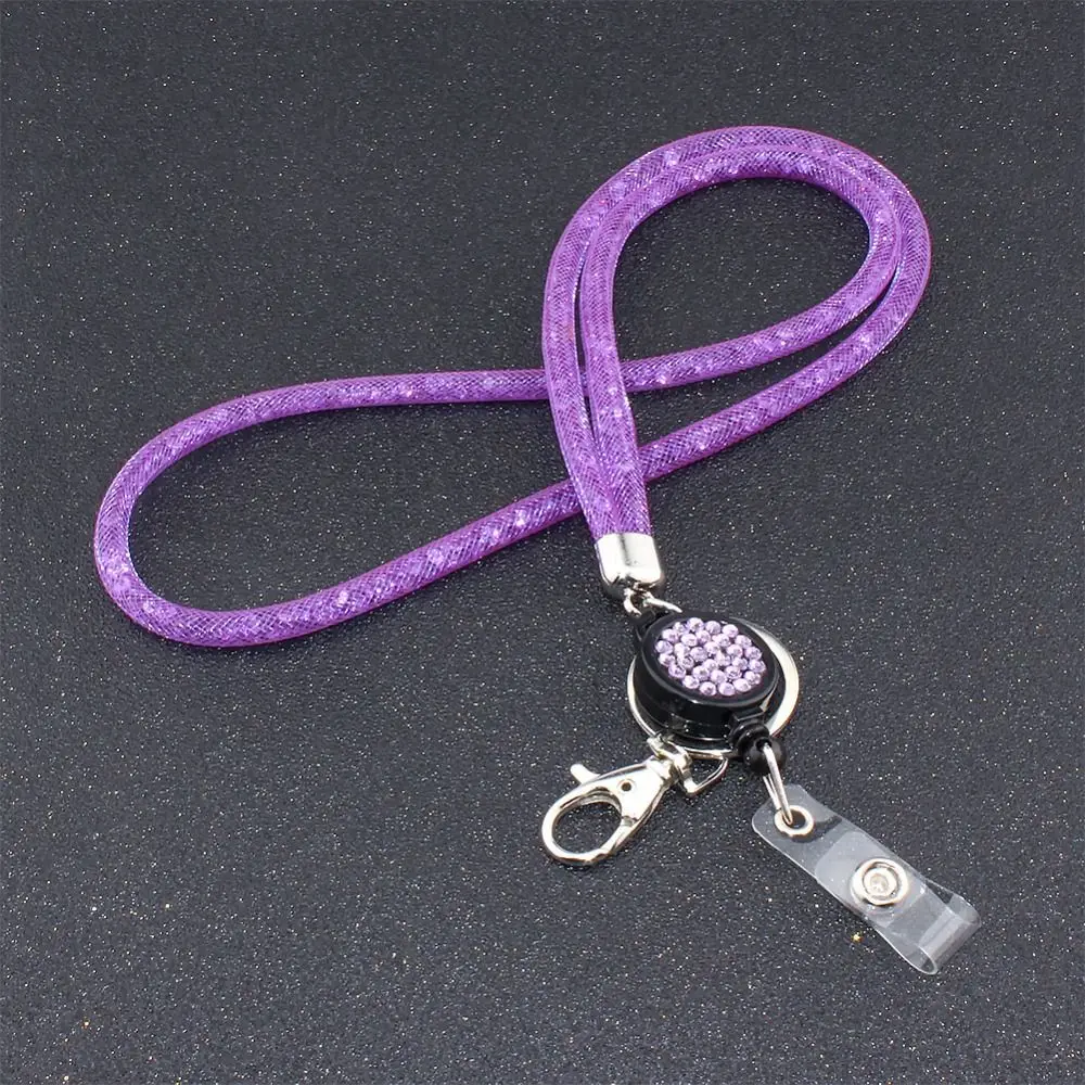 Langes und kurzes Handgelenk-Telefon-Lanyard, glitzernd, Anti-Verlust, hängende Ornamente, Kettenriemen, Schlüsselanhänger, einziehbares Riemen-Zubehör Image