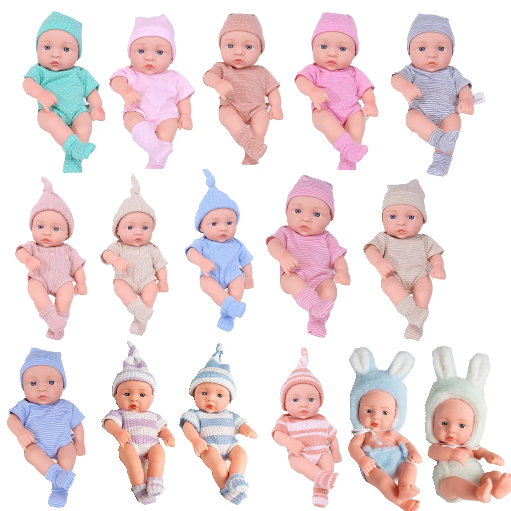 Lebensechte 8 zoll Vinyl Reborn Puppen 20 cm Baby Reborn Puppe weiche touch Baby Puppen Spielzeug Baby Puppe Für mädchen Offene Augen Puppe