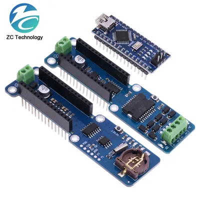 Daten Logging Schild Für Arduino Nano Logger Recorder Modul 3,3 V RTC Real Time Clock /Dual Channel Motor Fahrer board Nano L298P Image
