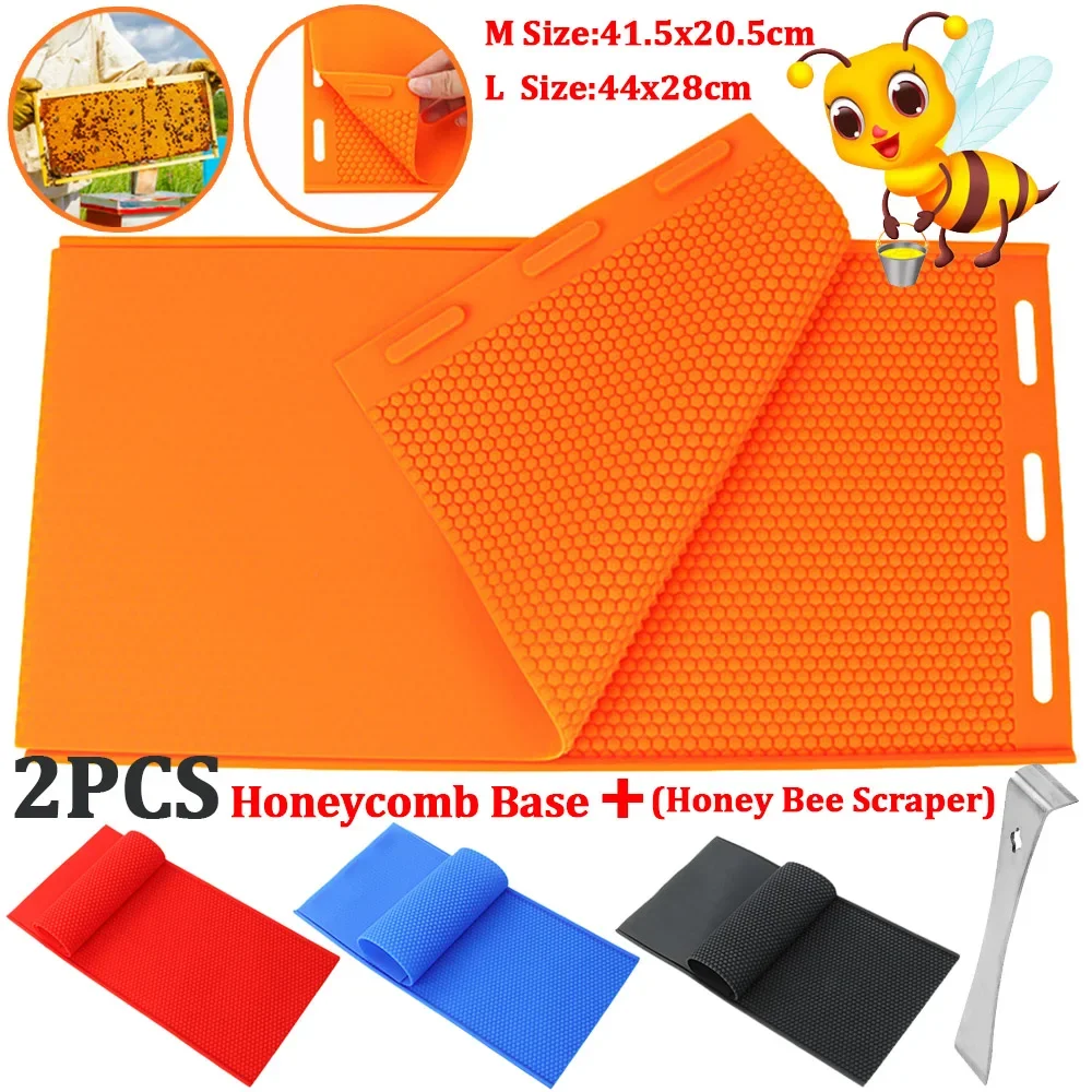 3 stücke Bienenwachs Press Blattform weiche PVC Waben basis Fundament form Bienenstock Schaufel Imkerei Bienenwachs Herstellung Werkzeuge Image