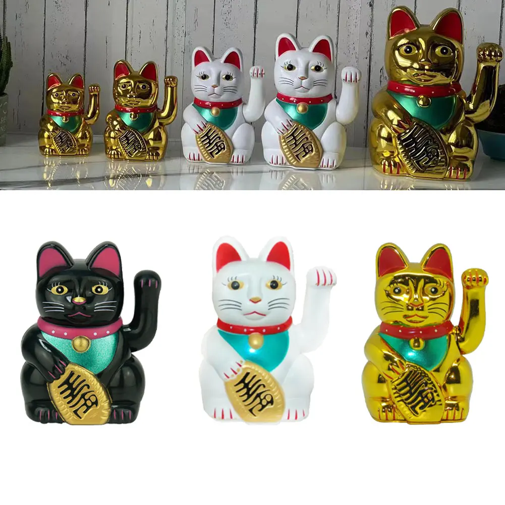 5 Zoll Rifeng elektrische winkende glückliche Katze Kassierer neues Geschäft Eröffnung Geschenk Reichtum winken Hand Katze chinesische glückliche Katze Gold niedlich Glück Image