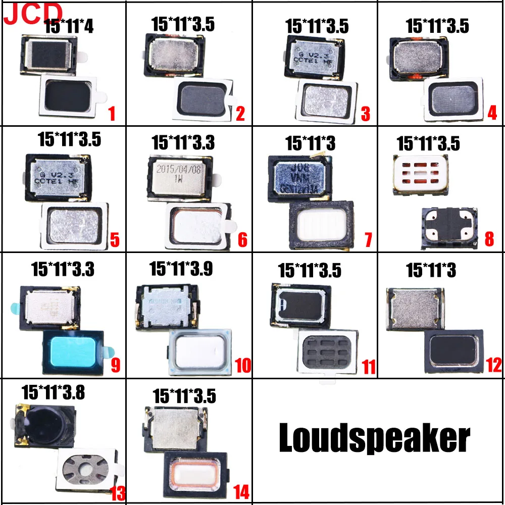 1 stücke 15*11 3mm 3,5mm 4mm 3,9mm Lautsprecher Lautsprecher Telefon Klingeln OhrhörerBuzzer Empfänger Reparatur für iPhone/Xiaomi/Redmi/HTC Image