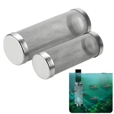 Inflow Inlet Protect Edelstahlfilter Spezieller Garnelenzylinderfilter Aquariumzubehör S/L Größe Image