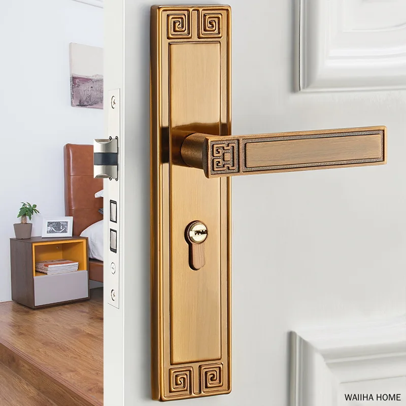 Schlafzimmer Retro Innen türschloss robuste Türgriff Farbe Küche nach Hause Holztür Möbel Aluminium Türschloss