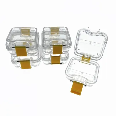 Neue 50 stücke Kunststoff prothese Zahn Box mit Film Hohe Qualität Prothese Lagerung Box Membran