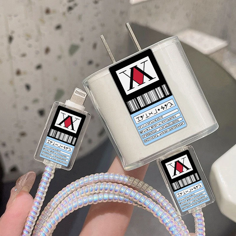 Hot Hunter X Hunter Hisoka Killua Schutzhülle für iPhone 15 14 13 Pro Max 18/20 W Ladegerät Ladeschutz Datenkabelwickler Image