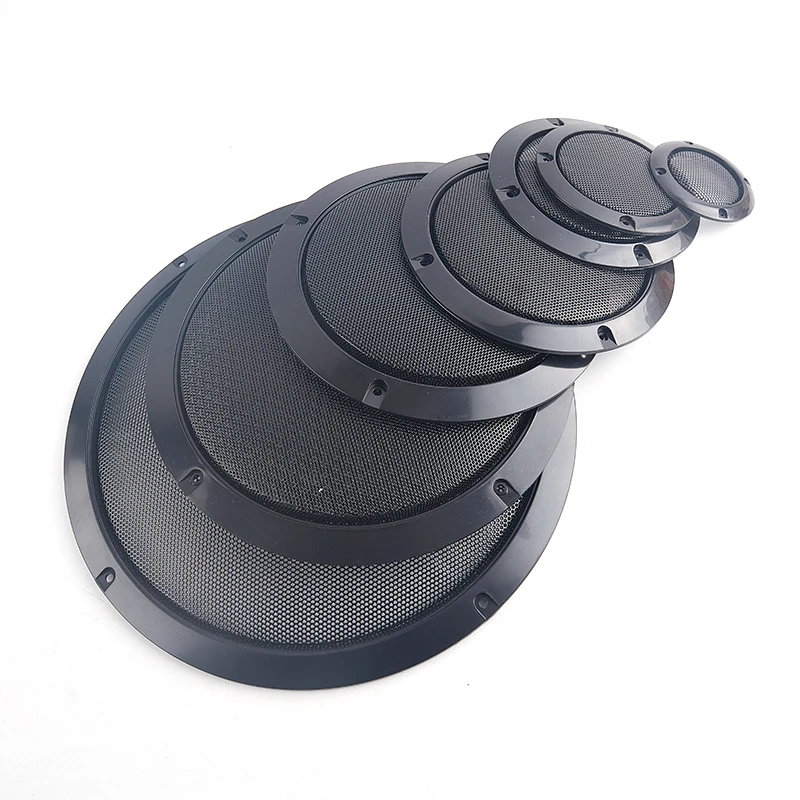 1Pc 2/3/4/5/6,5/8 Zoll Lautsprecher Net Abdeckung High-grade Auto Hause Mesh gehäuse Lautsprecher Kunststoff Rahmen Metall Eisen Draht Gitter Image