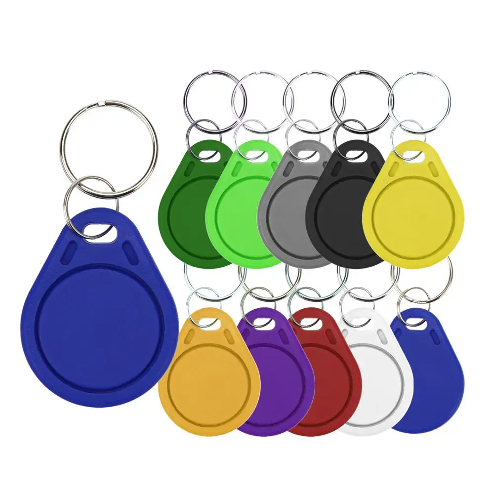 10PCS 13,56 Mhz RFID UID Token Kopie Keykobs Veränderbares Anwesenheitsmanagement CUID Klon Schlüsselbund Tag Für Mif 1k S50 Beschreibbar Image