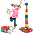 Bunte Sport ring werfen Ferrule gestapelt Spielzeug Spiele Set für Kinder Geburtstags feier Indoor
