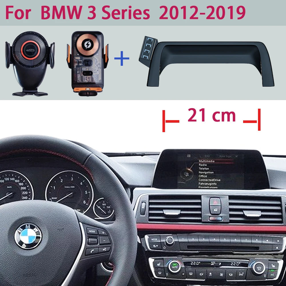 Für BMW 3er F30 F31 2012 2013-2017 2018 2019 Autotelefonhalterung 6,5-Zoll-Bildschirm Fester kabelloser Ladeständer Autotelefonhalter Image