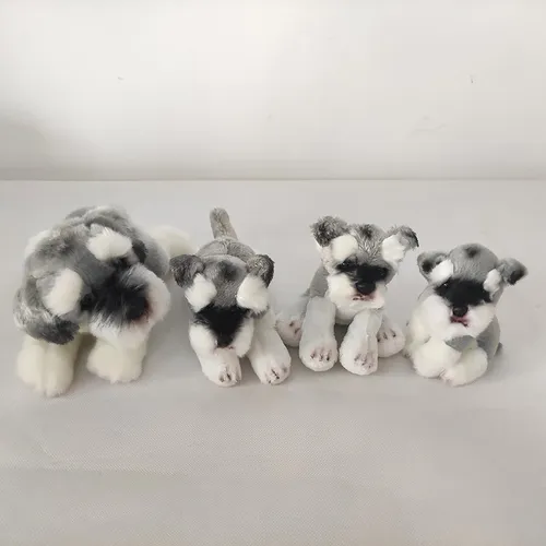 Kawaii schnauzer Hund Plüsch tier kleine weiche Simulation Kinder Stofftier Spielzeug für Kinder