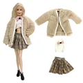 Nk 1 set Barbies Puppe Kleidung Outfit Kleid Mode Mantel Top Kleidung für Barbie Puppe Kleidung