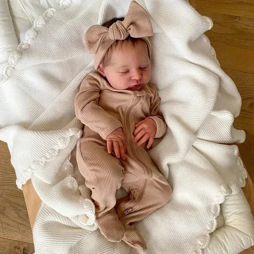 48cm realistische wieder geborene Silikon puppen Laura Neugeborene Baby puppe die echte Puppen in