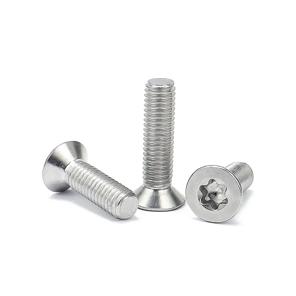M2 M2,5 M3 M4 M5 M6 M8 Edelstahl SUS304 Senkkopf Torx Schraube Flachkopf Sechs Lappen Maschinenschrauben GB2673 Image