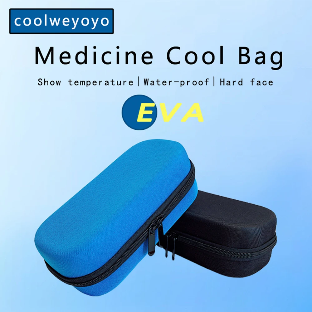 Medical Cooler Reisetasche Packs Beutel Medikament Gefrier box für Diabetes Eva Insulin Pen Fall Kühlung Lagerung mit drei Gel Image
