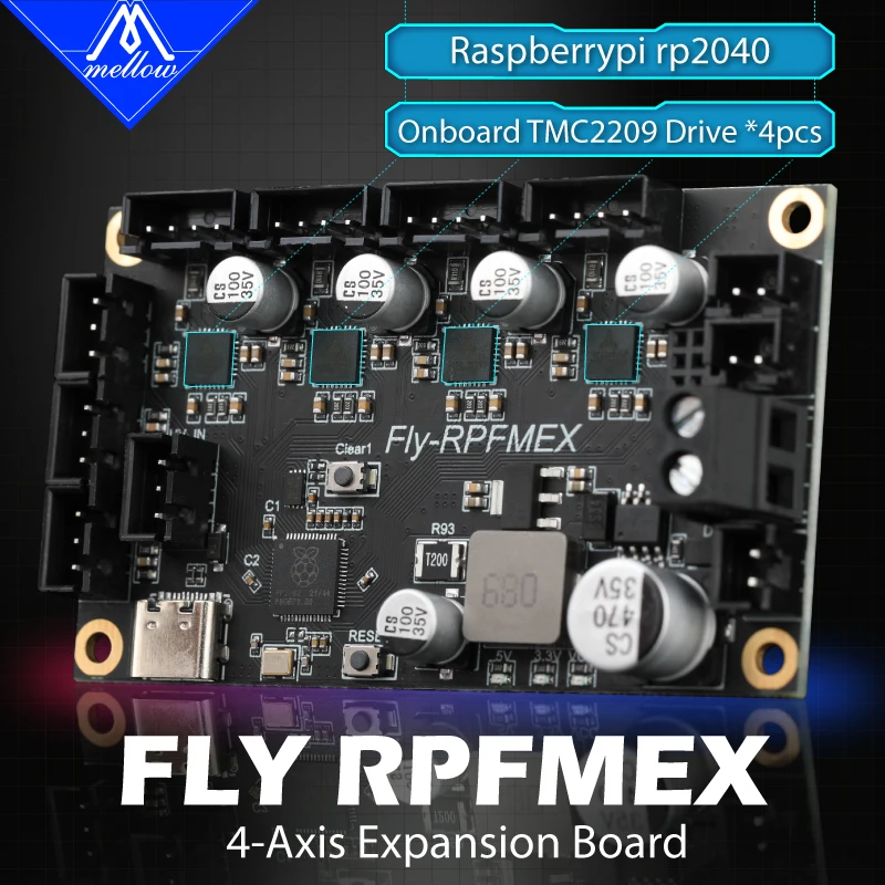Mellow FLY-RPFMEX TMC2209 Bord Mit Klipper Firmware Für Fly-Gemini 4-AxisExpansion Voron 2,4 Dreizack Vcore 3 3D Drucker Teile Image