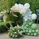 128 stücke Avocado grün Latex Ballon Girlande Ballon Bogen Kit Hochzeit Geburtstags feier