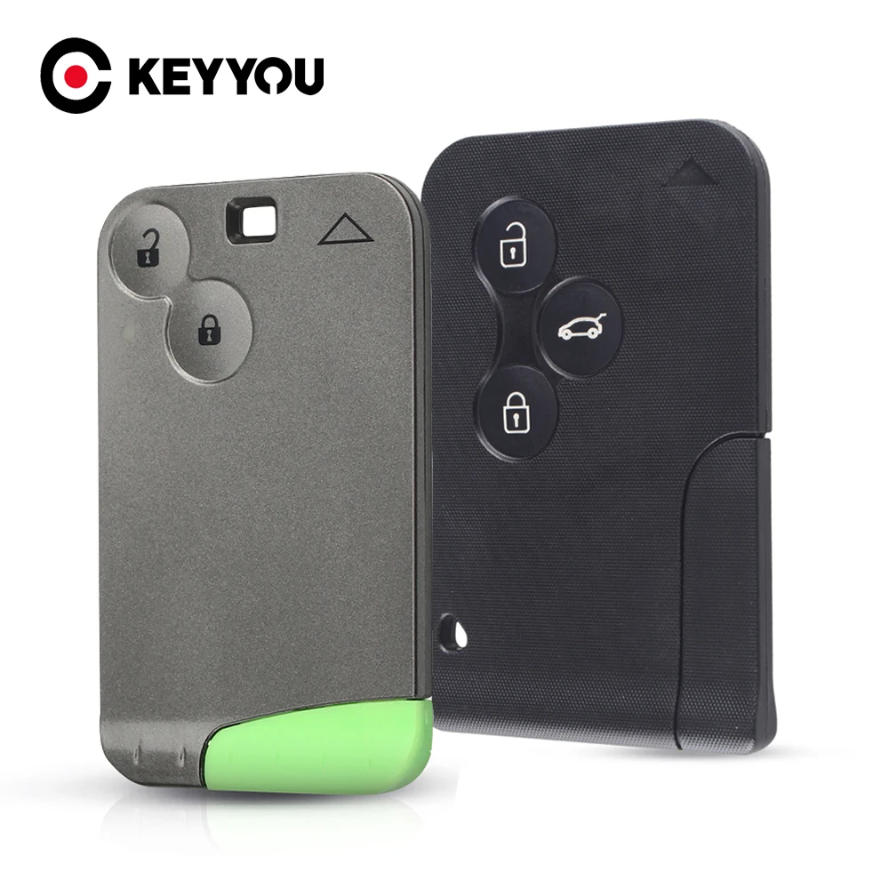 Keyyou Tasten Smartcard Remote Key Shell Fall für Renault Clio Logan Megane 2 3 szenische Laguna Espace schwarz Auto Schlüssel Fall Image