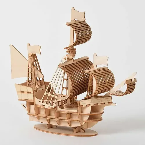 DIY Segeln Schiff Spielzeug 3D Holz Puzzle Spielzeug Montage Modell Holz Handwerk Kits Schreibtisch
