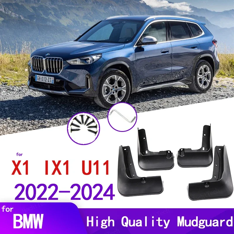 4 stücke schwarze Schmutz fänger für BMW x1 ix1 u11 m35i m Sport xline 2010-2017 Schmutz fänger Spritz schutz Schlamm klappe vorne hinten Kotflügel Kotflügel Image