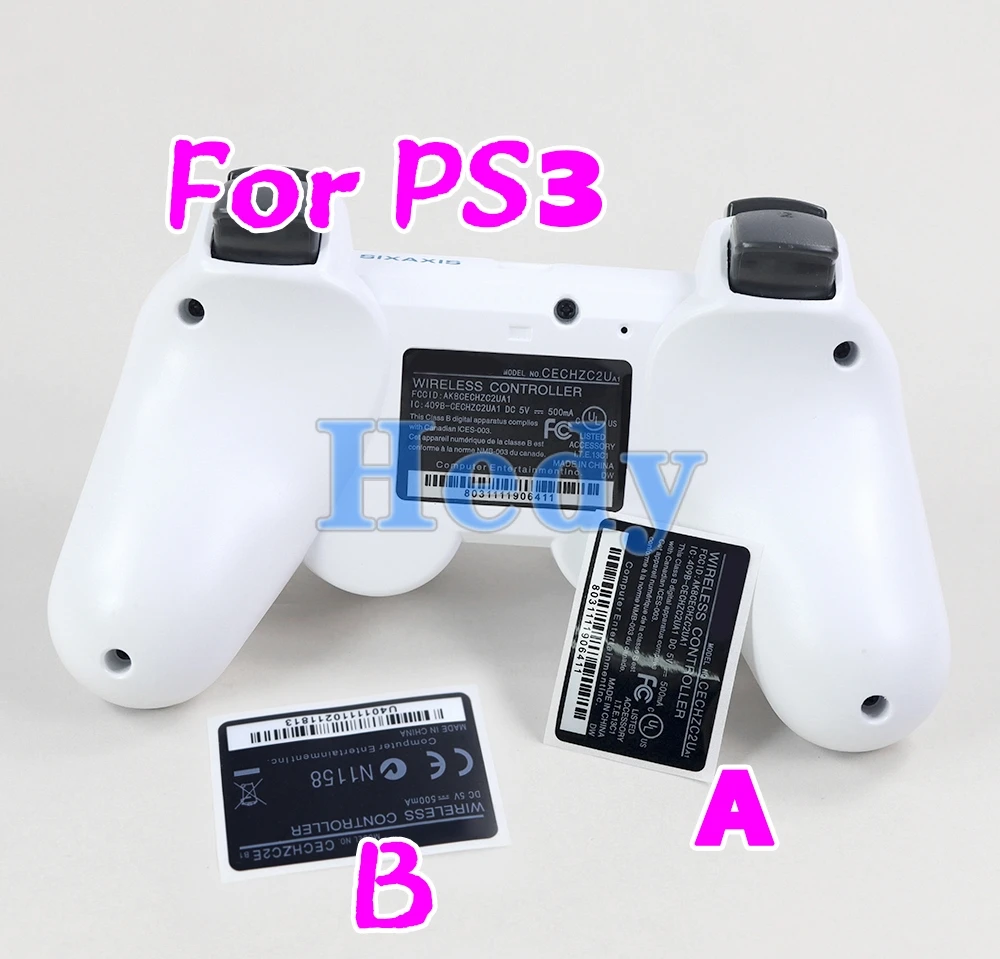 5PCS Zurück Label Gehäuse Shell Aufkleber Dichtungen Für PS3 Playstations 3 Wireless Griff Controller