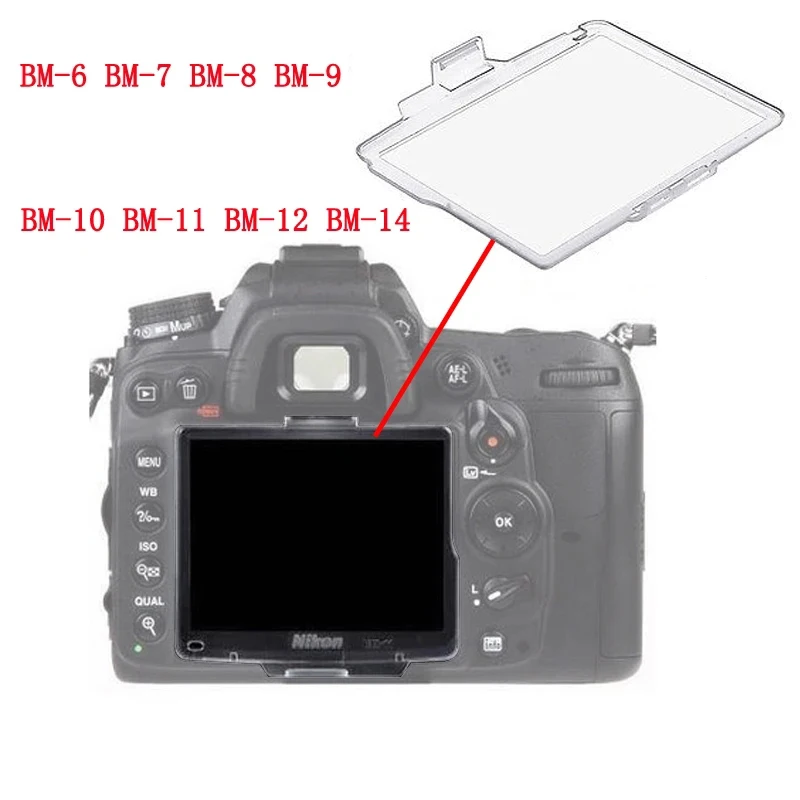 BM-6/7/8/9/10/11/12/14 Kunststoff-Monitor-Staubschutzhülle für Nikon D200 D80 D300 S D700 D90 D7000 D800 D800E D600 D610 Image