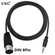 Din 8-polig bis 3 5mm Kabel 8-poliger Din-Stecker auf 3 5mm männliches Audio adapter kabel für