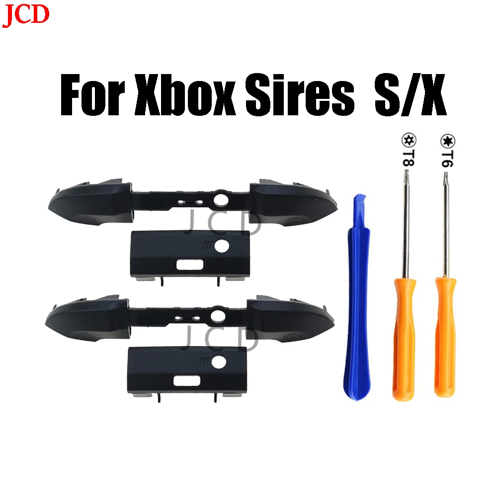 JCD 2 Sets RB LB Stoßstangentasten für Microsoft XBox Series X S Controller Trigger Button Mittelhalter mit Schraubendreher-Werkzeug Image