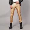 #2212 schwarz Weiß Rot Solver Gold Engen Faux Leder Hosen Männer Plus Größe 38 Stretch Shiny PU Hosen Herren joggers Hip Hop Hosen