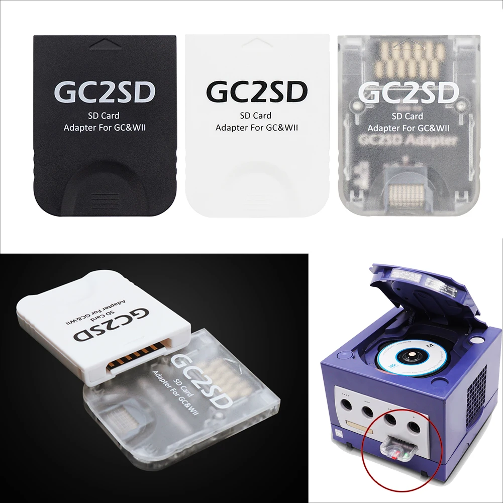 Gc2sd speicher karten adapter micro plug and play sd karten adapter für nintendo gamecube ngc und wii retro videospiel konsole