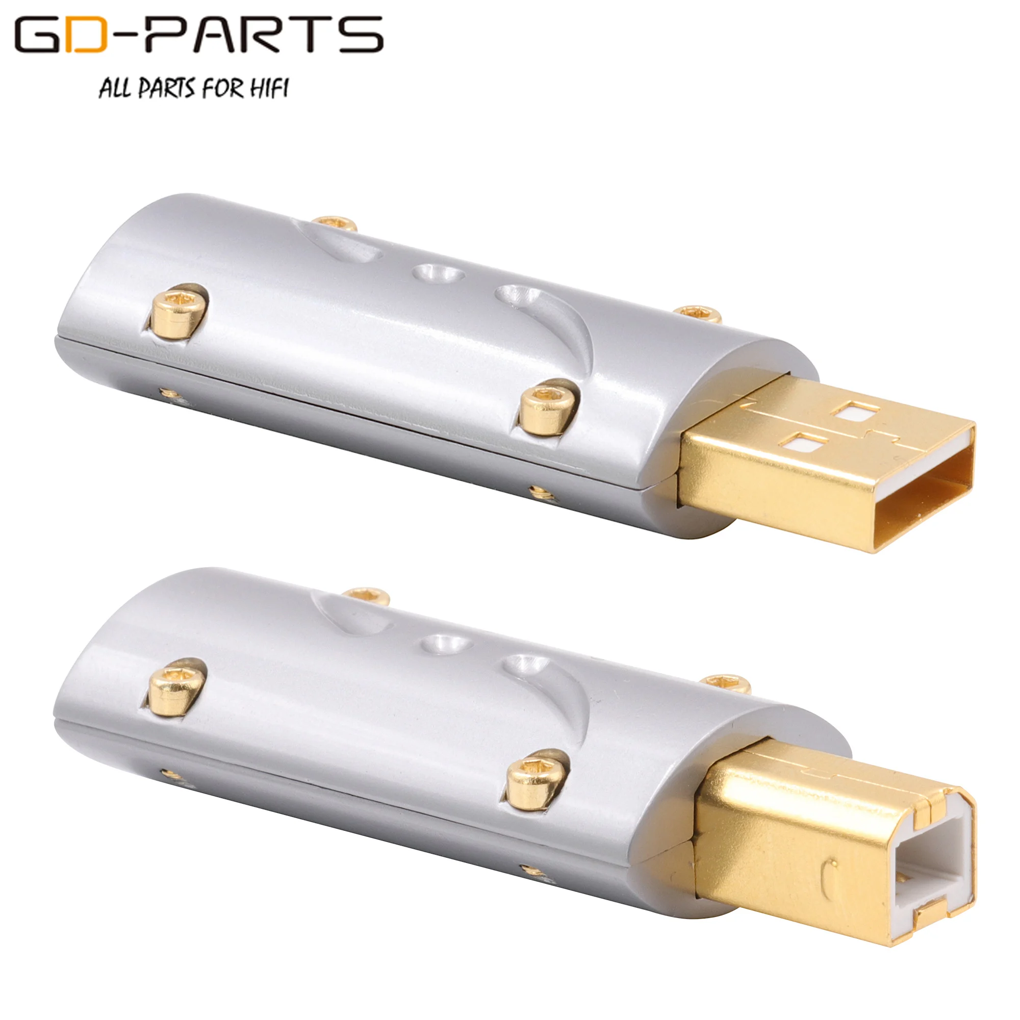 Viborg HI-END USB2.0 USB-Stecker Typ A B HiFi DIY DAC USB-Kabel 24K vergoldete Bronze UA201 UB201 Image