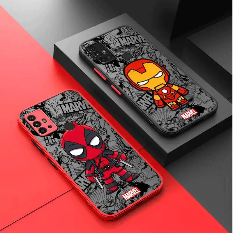 Handyhülle für Samsung Galaxy A51 A71 A30 A70 A20s A10 A10s A01 A02 A04 A02s A50 A03 Core Cover Marvel Ironman Deadpool Image