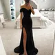 Schulter freies Kleid Kleid einfarbiges Langarm kleid elegantes Pailletten-V-Ausschnitt aus schulter