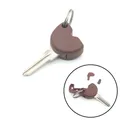 Neue braun uncut Blank key für Gilera Vespa Piaggio.+ Transponder Chip