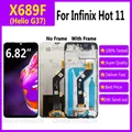 6.82 "für Infinix Hot 11 LCD mit Rahmen x689f Helio G37 Bildschirm Touch Digiti zer Sensor Baugruppe