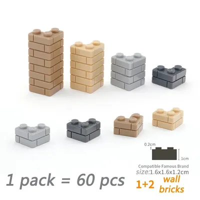 80 stücke DIY Bausteine Dicken wand Zahlen Bricks 1 + 2 Punkte Pädagogisches Kreative Größe Kompatibel Mit 98283 Spielzeug für Kinder Image