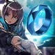 Anime Spiel Arknights Ringe Amiya blau Raute Edelstahl Unisex Ring Schmuck Requisiten Zubehör