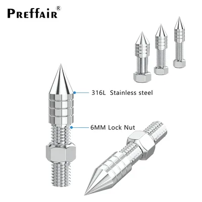 M6 M8 M10 Gewinde 316LSS Edelstahl Audio Fuß Spike Ständer Isolation Füße CD Verstärker Lautsprecher Maschine Ständer Füße Pad Nagel Image