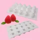 1 pc 15-Kavität 3d Erdbeer form Silikon form für DIY Mousse Kuchen Schokolade Dessert form wieder