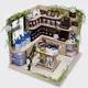 Neue DIY Holz pigment Shop Casa Puppe Häuser Miniatur Gebäude Kits Puppenhaus mit Möbel Villa für