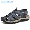 Neue Männer Schuhe Aus Echtem Leder Männer Sandalen Sommer Männer Casual Schuhe Strand Sandalen Mann Mode Im Freien Casual Turnschuhe Größe 38-47