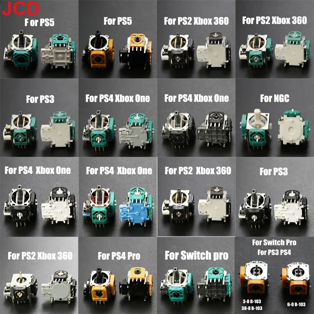 JCD 2pc 3D Analog Griffe sticks Joystick Stick Modul Rocker Für Xbox one Xbox 360 Controller Für PS2 PS3 PS4 PRO NGC Schalter Pro
