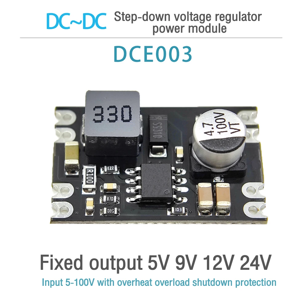 DC-DC Step Down Board 7V-100V Hocheffizientes Buck Converter-Stromversorgungsmodul mit Abschaltfunktion 5V/9V/12V/24V Ausgang Image