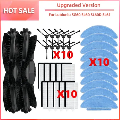 Kompatibel für Lubluelu SG60 SL60 SL60D SL61 Roboter Staubsauger Hauptseitenbürste Mopp HEPA Filter Ersatz Ersatzteile Zubehör Image