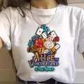 Harajuku T-Shirt Cartoon Film Alice im Wunderland Disney Charakter Myethos Figuren niedlichen