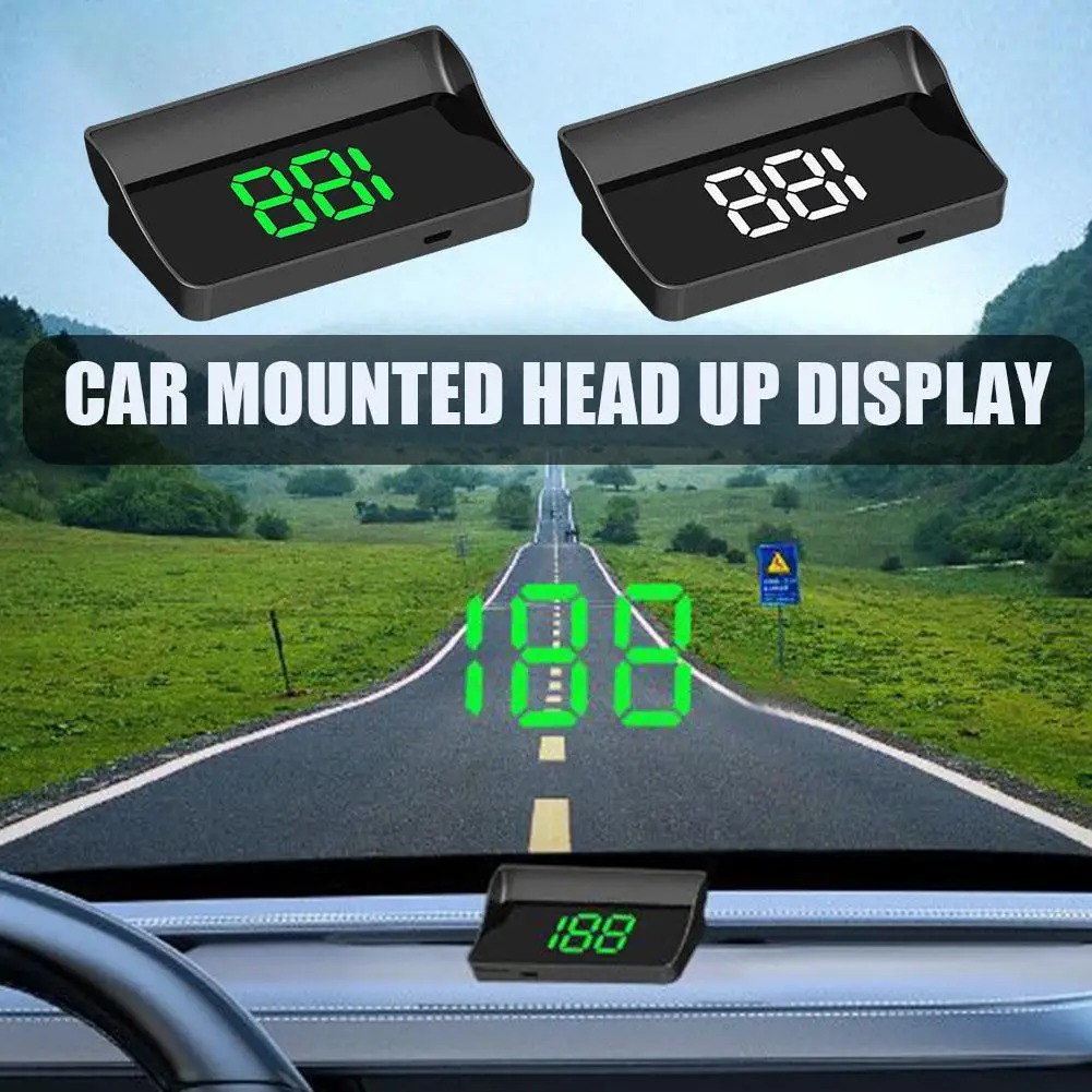 Head Up Display GPS HUD Digital Tacho Plug Und Play Für Alle Autos Große Schrift KMH Windschutzscheibe Projektor Auto Zubehör Image