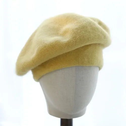 Elegante Damen hüte Kappen Damen hut Angora Kaninchen Baskenmütze Hüte für Frauen Baskenmütze Mann