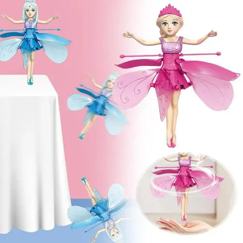 Lustige induktive fliegende Puppe suspendiert Quadcopter fliegende Fee niedliche magische Prinzessin