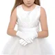 Kinder handschuhe weiß kurze Satin Textur Kinder Tanz bühne Zubehör Hochzeit Blumen handschuhe