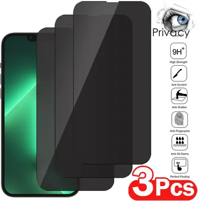 2-3 Stück Full Cover Privacy Displays chutz folien für iPhone 15 14 13 12 11 Pro xs Max Anti-Spion-Schutz glas für iPhone xr x 6 7 8